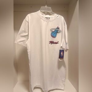 NBA White Miami Heat Short Sleeve Tee